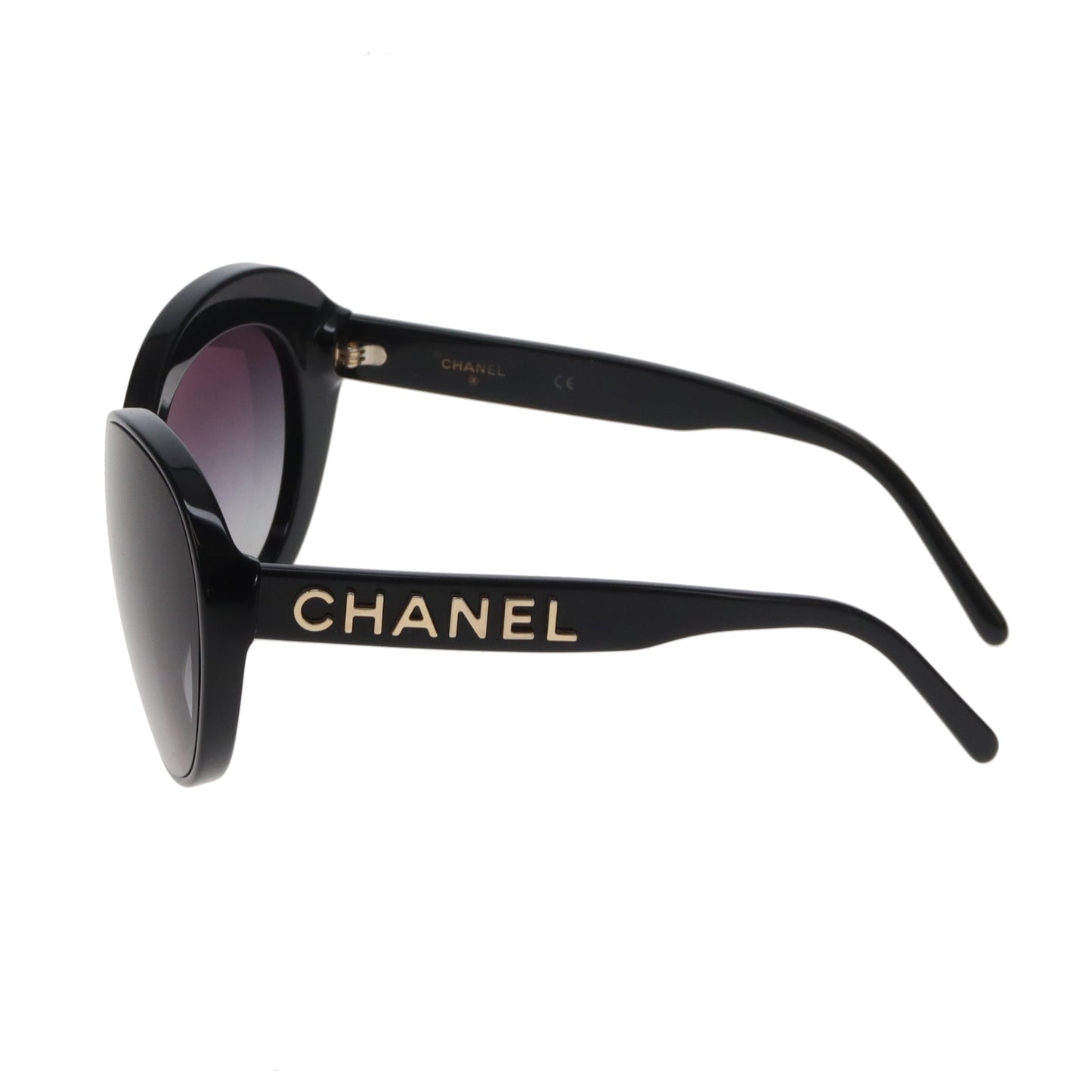 Lunettes de soleil Chanel Logo Shield Noir GHW 71281