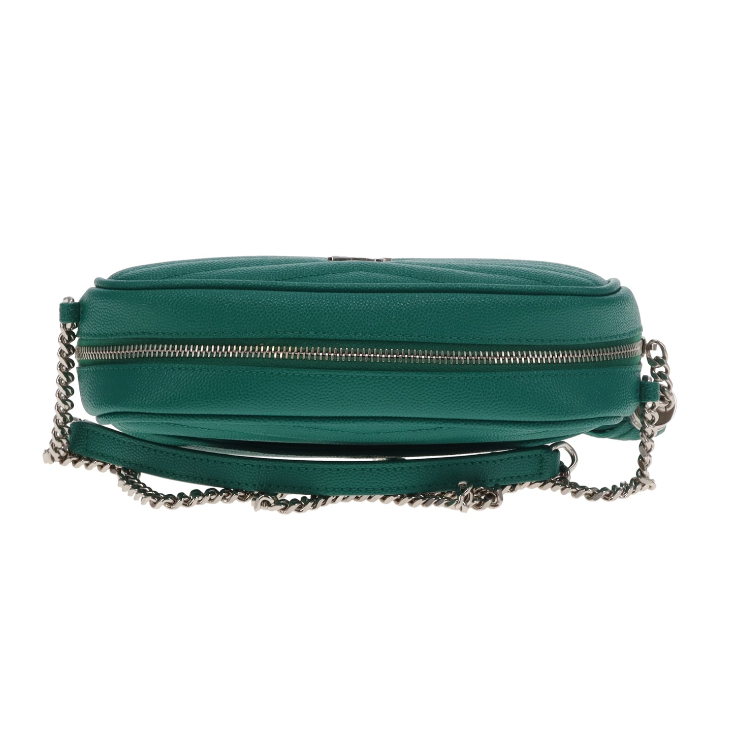 Saint Laurent Sac appareil photo Lou Mini Vert Quincaillerie Argentée Hiver 2021