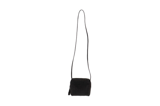 Bottega Veneta Black Intrecciato Vintage Crossbody