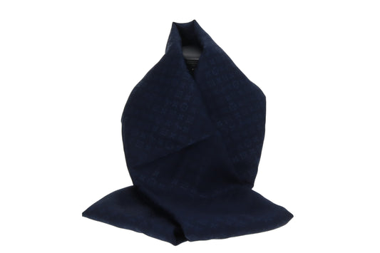 Louis Vuitton Evermore Scarf Bleu Marine Silk/Wool