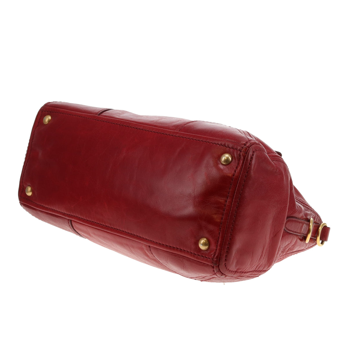 Prada 2 Way Bag With Strap Red GHW