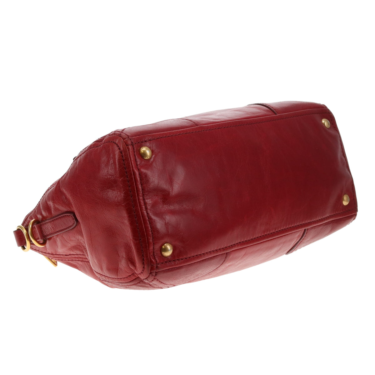 Prada 2 Way Bag With Strap Red GHW
