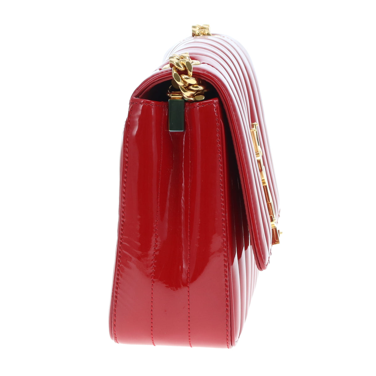 Saint Laurent Vicky Medium Red Patent Leather GHW 2018