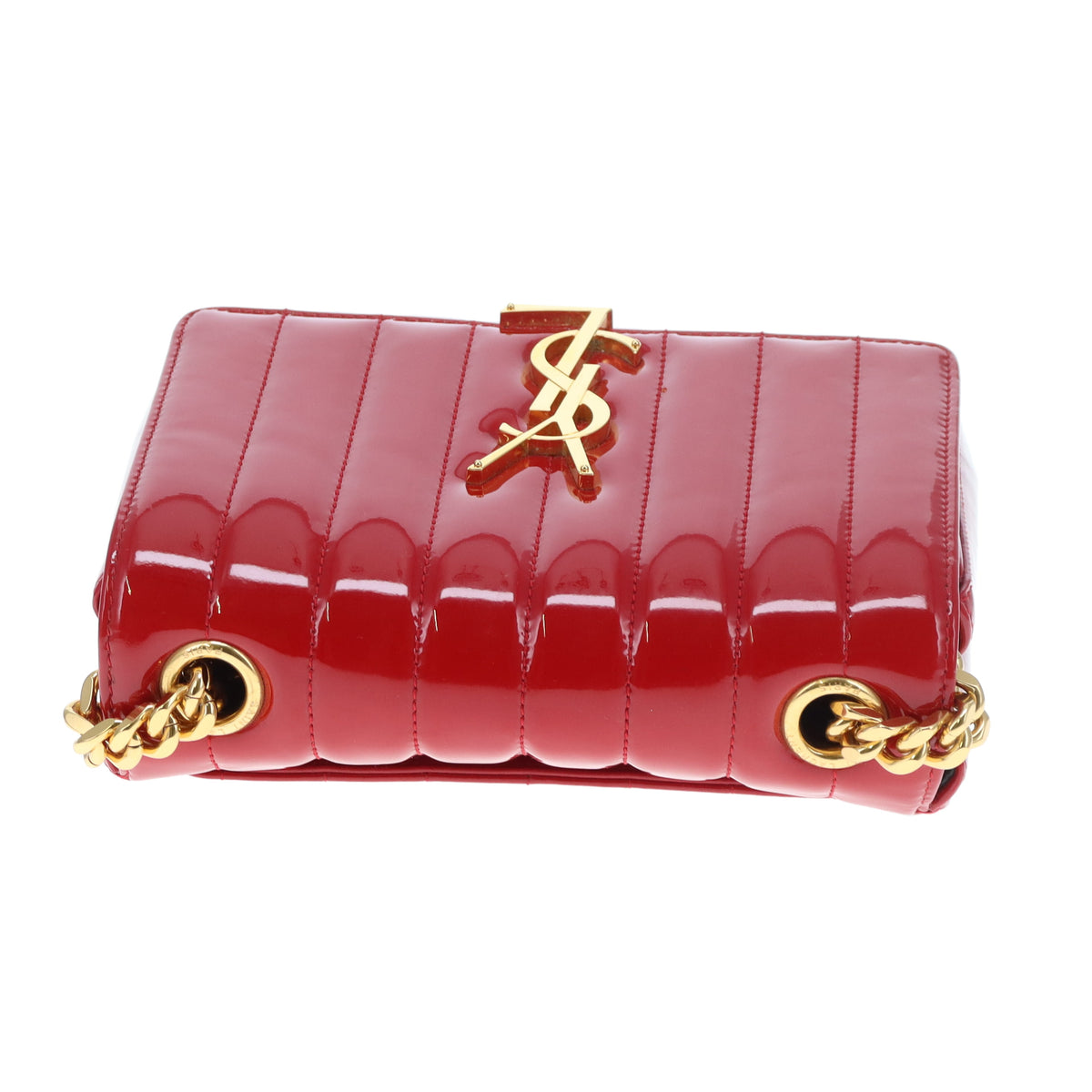 Saint Laurent Vicky Medium Red Patent Leather GHW 2018