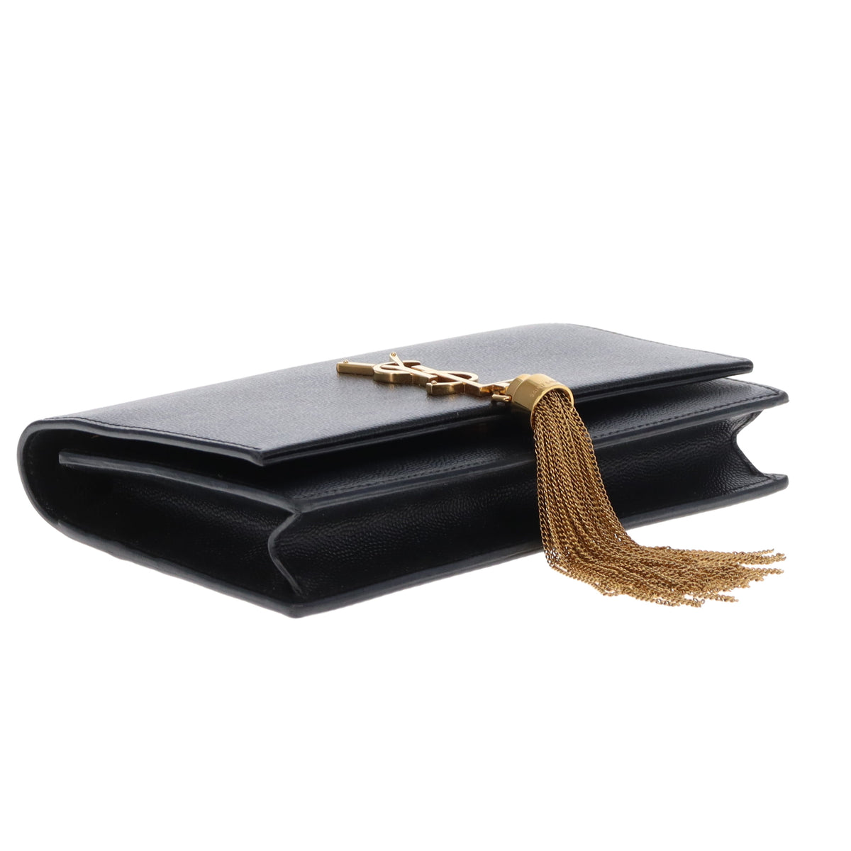 Saint Laurent Kate Tassel Chain Wallet Black