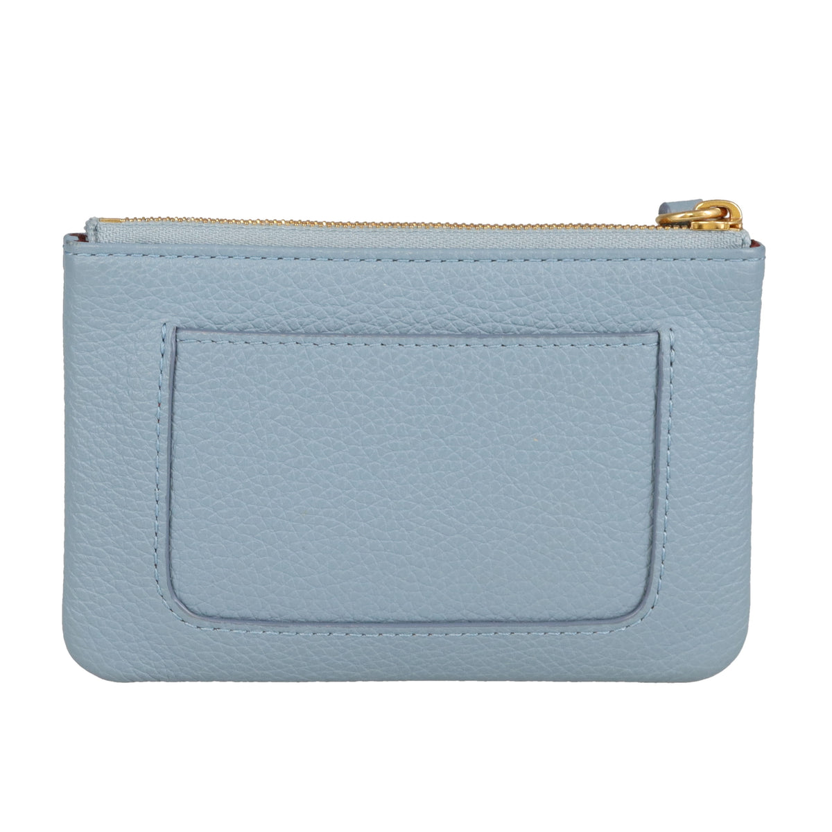 Mulberry Plaque Small Zip Coin Pouch Blue GHW