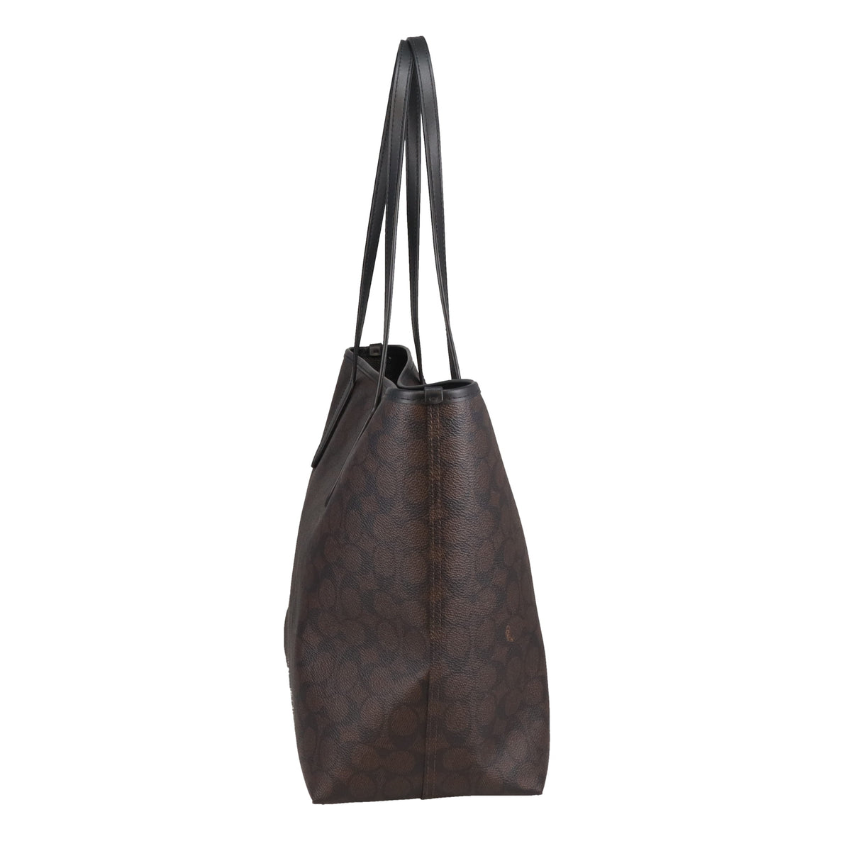 Coach City Tote Bag Brown Signature Canvas