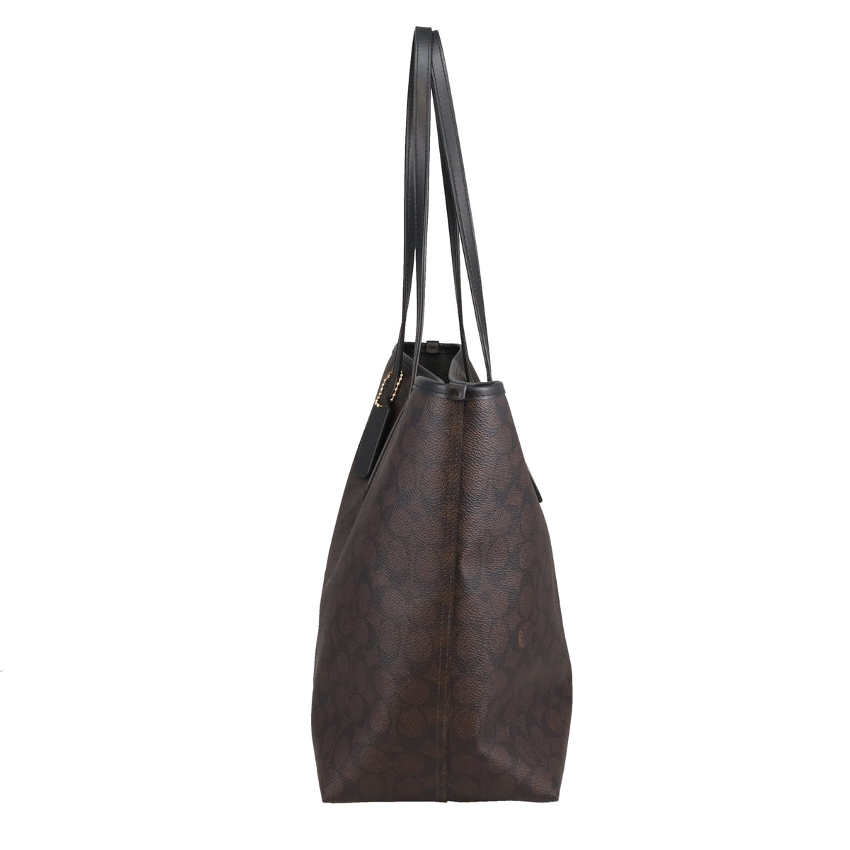 Coach City Tote Bag Brown Signature Canvas