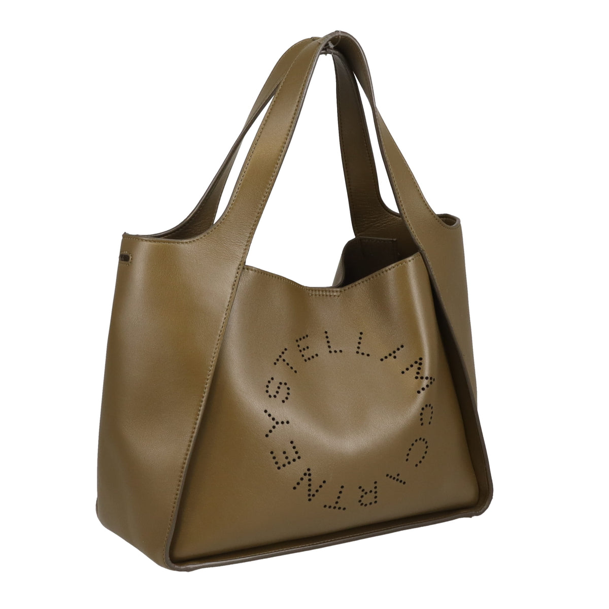 Stella McCartney Alter Logo Crossbody Bag Olive Faux Leather