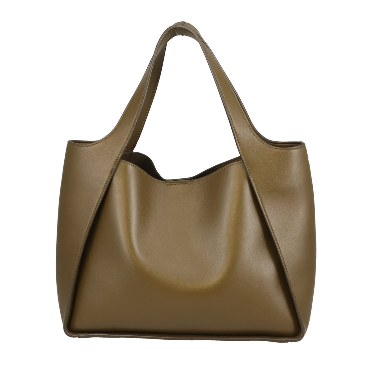 Stella McCartney Alter Logo Crossbody Bag Olive Faux Leather