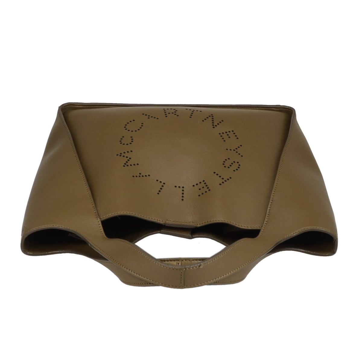Stella McCartney Alter Logo Crossbody Bag Olive Faux Leather
