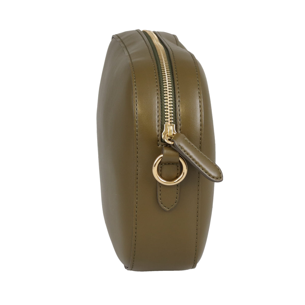 Stella McCartney Logo Camera Bag Khaki Faux Leather