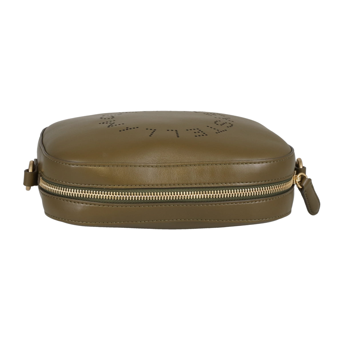 Stella McCartney Logo Camera Bag Khaki Faux Leather