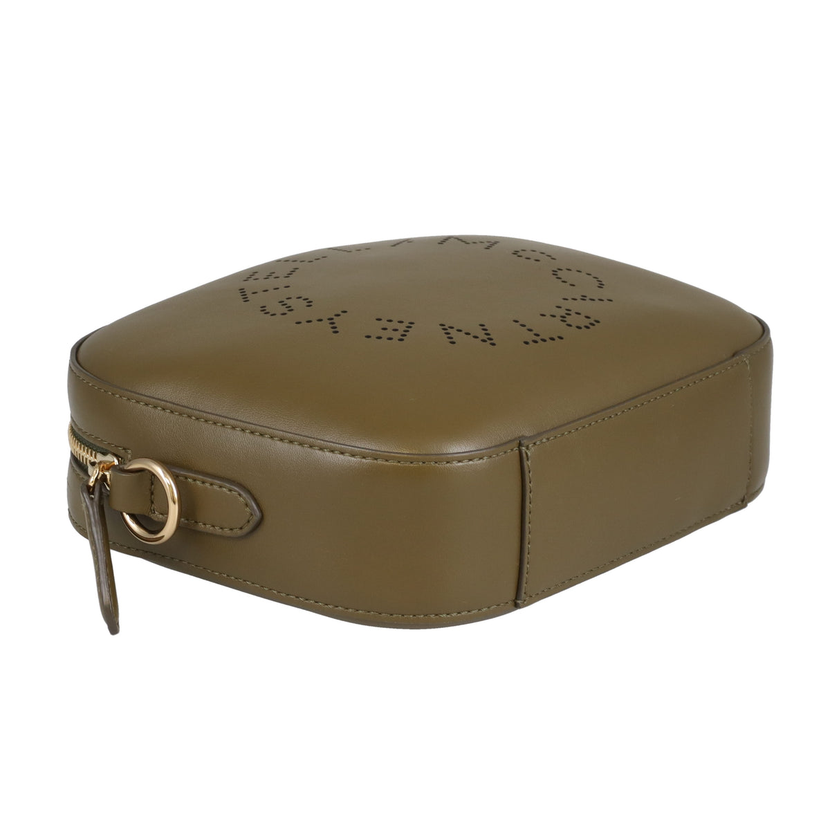 Stella McCartney Logo Camera Bag Khaki Faux Leather