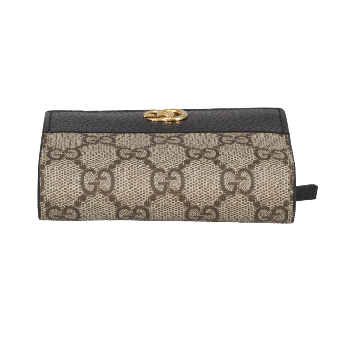 Gucci Marmont Card Wallet GG Supreme and Black Leather
