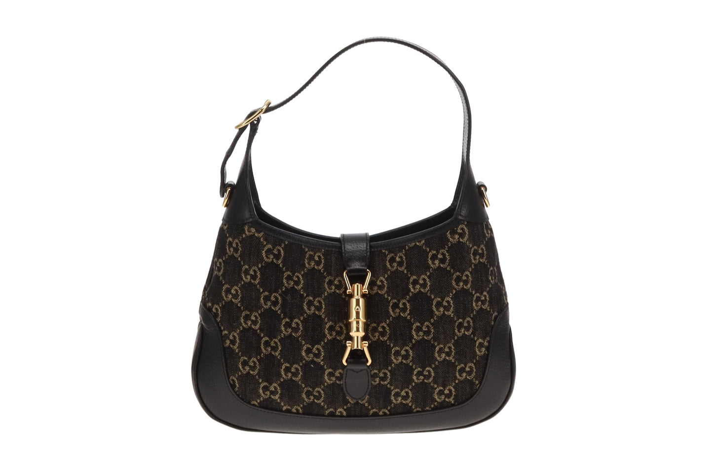 Gucci Jackie 1961 Medium Black Denim & Leather