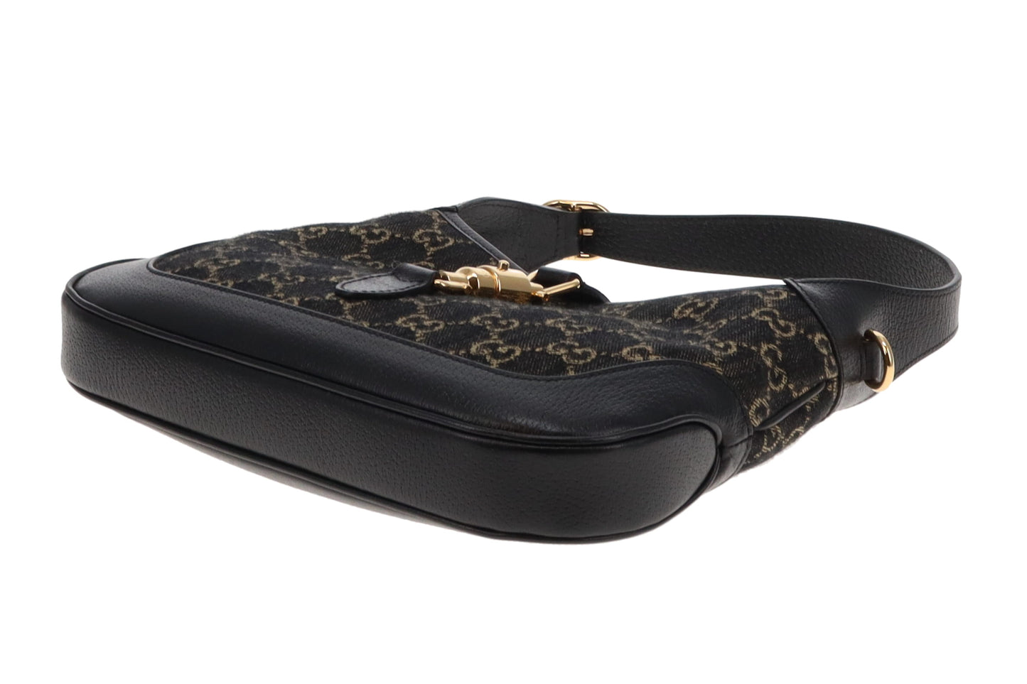 Gucci Jackie 1961 Medium Black Denim & Leather