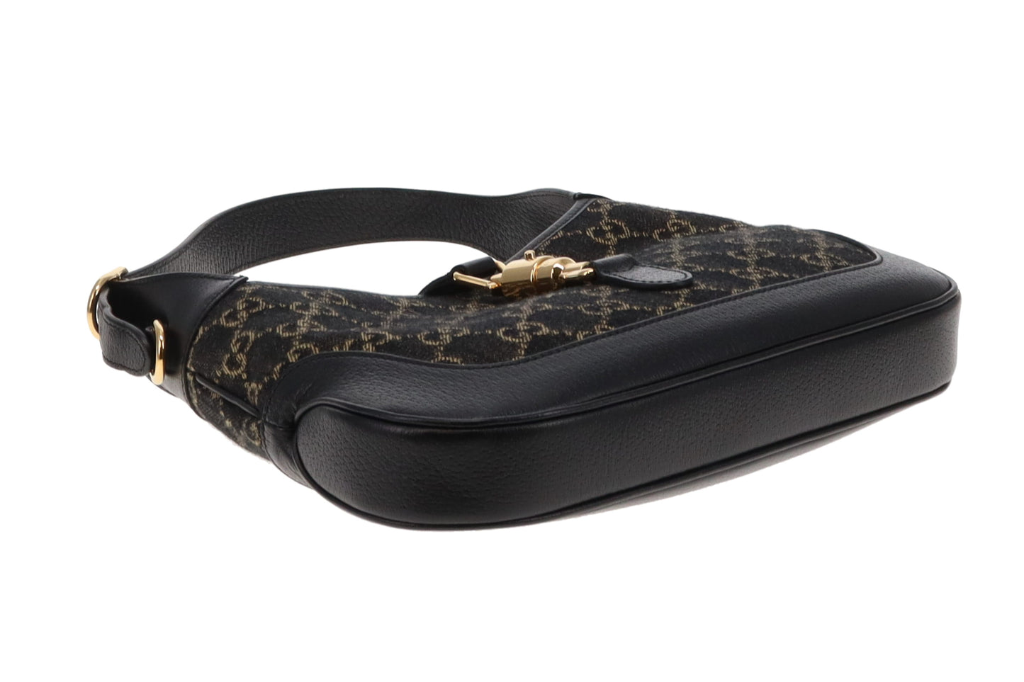 Gucci Jackie 1961 Medium Black Denim & Leather