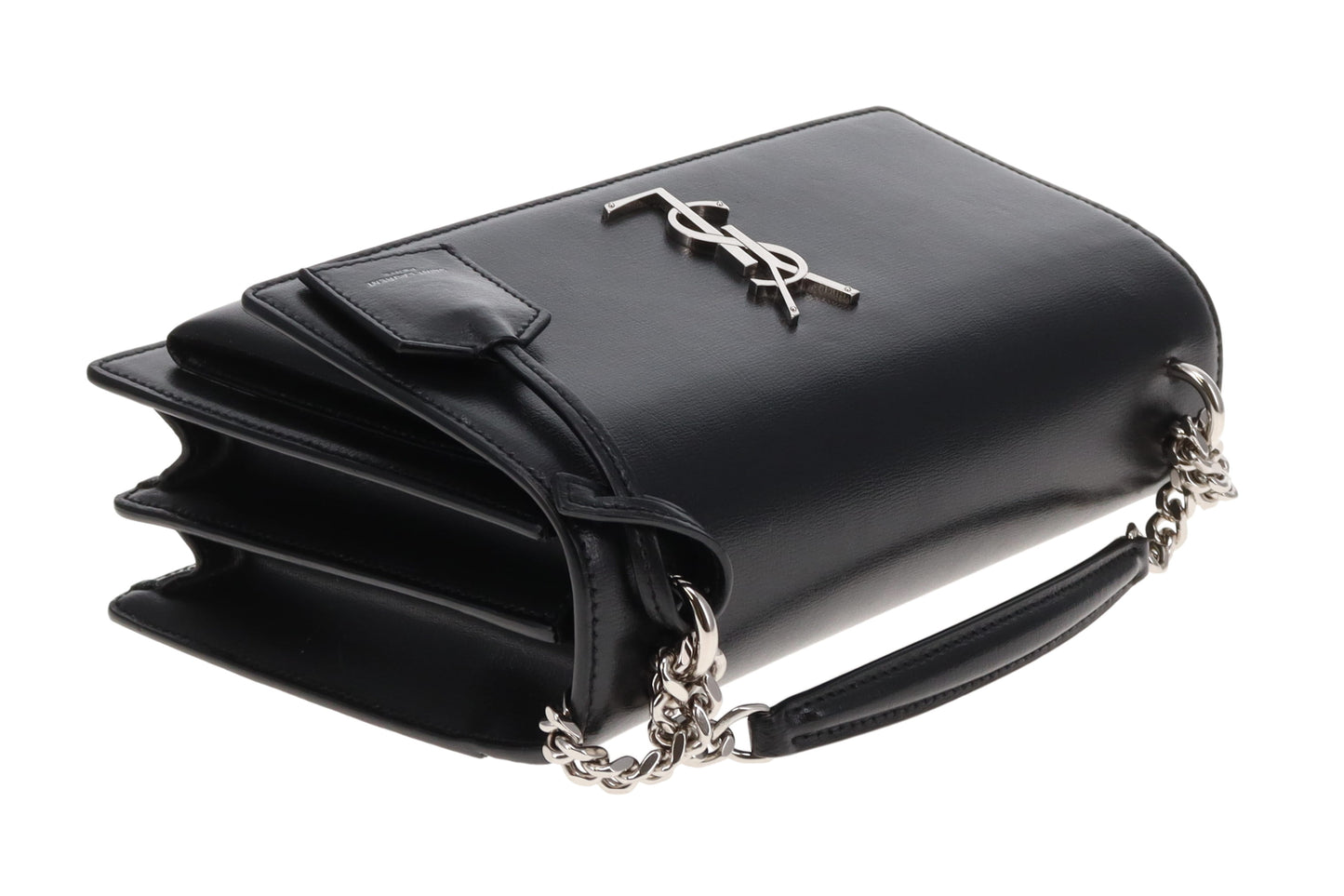 Saint Laurent Sunset Medium Black Leather SHW 2024