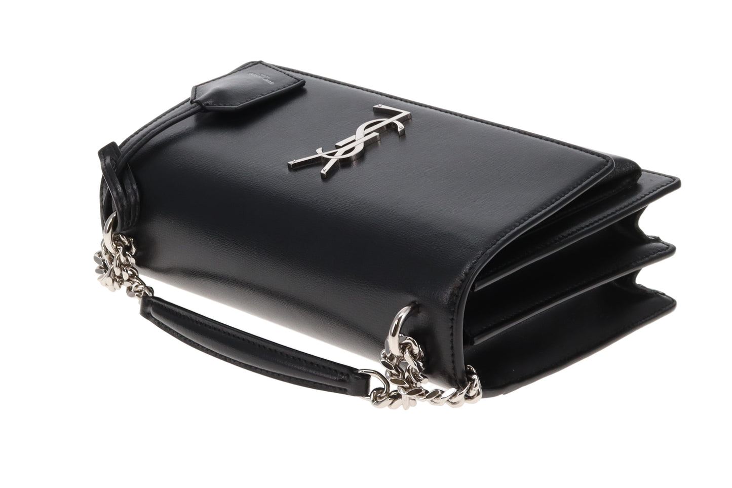 Saint Laurent Sunset Medium Black Leather SHW 2024