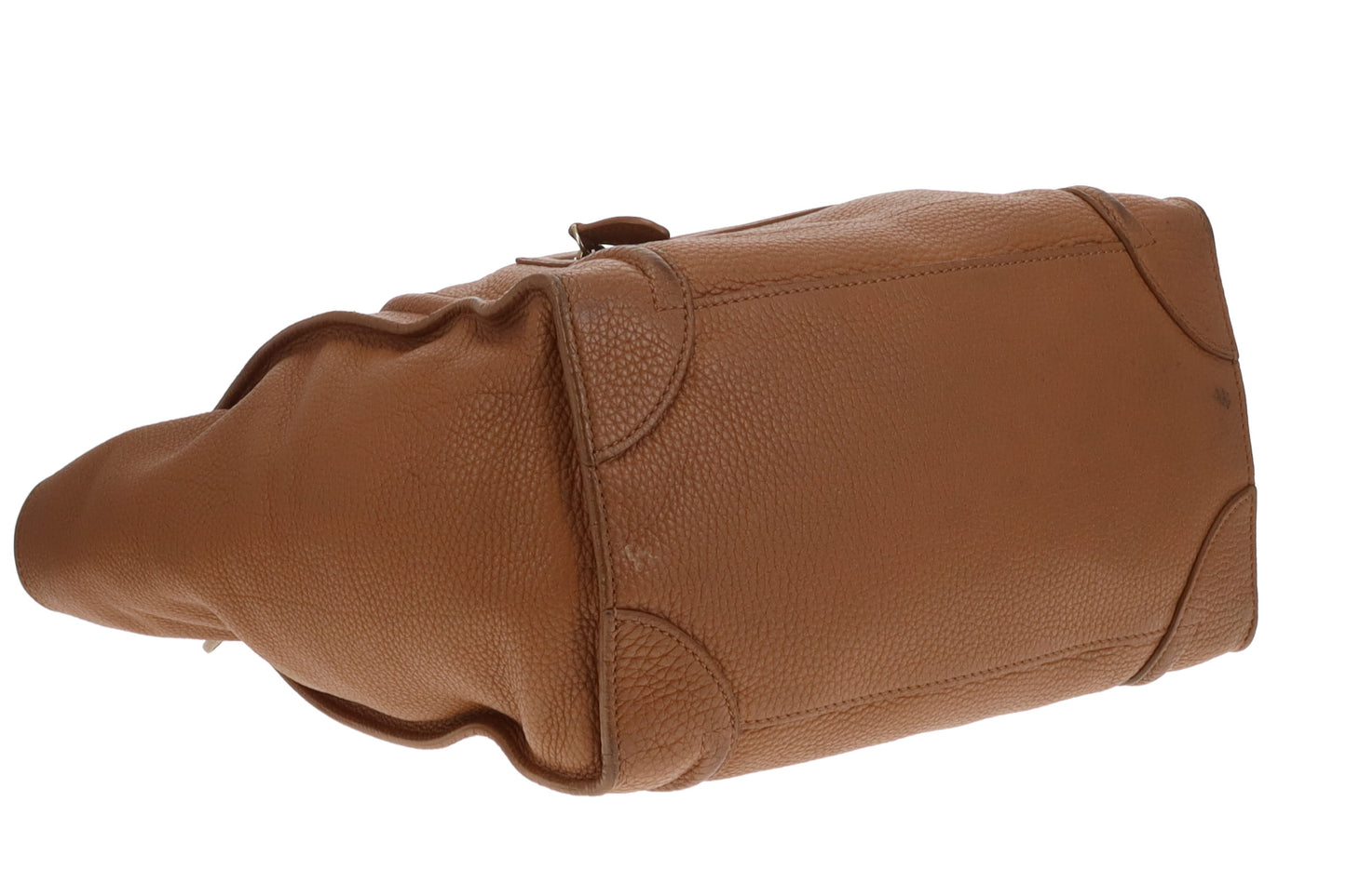 Celine Tan Grained Leather Mini Luggage Bag