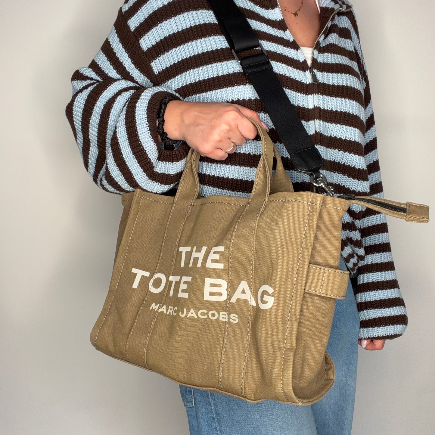 Marc Jacobs The Tote Bag With Strap Olive Green Medium