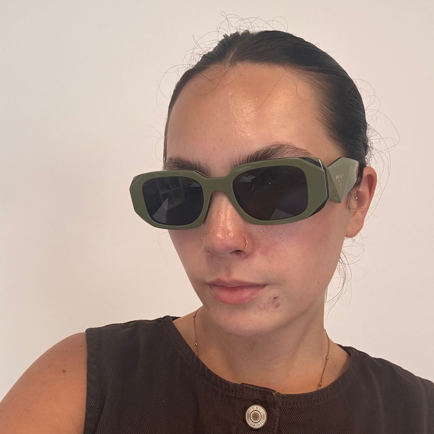 Prada Sunglasses SPR17W Khaki and Black