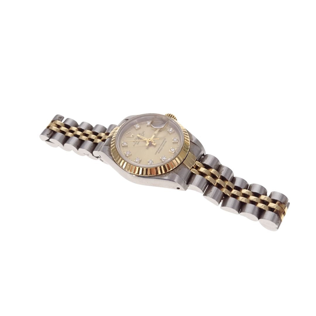 Rolex Oyster Perpetual Lady Datejust 26 Steel and Gold with Diamond Dot Dial