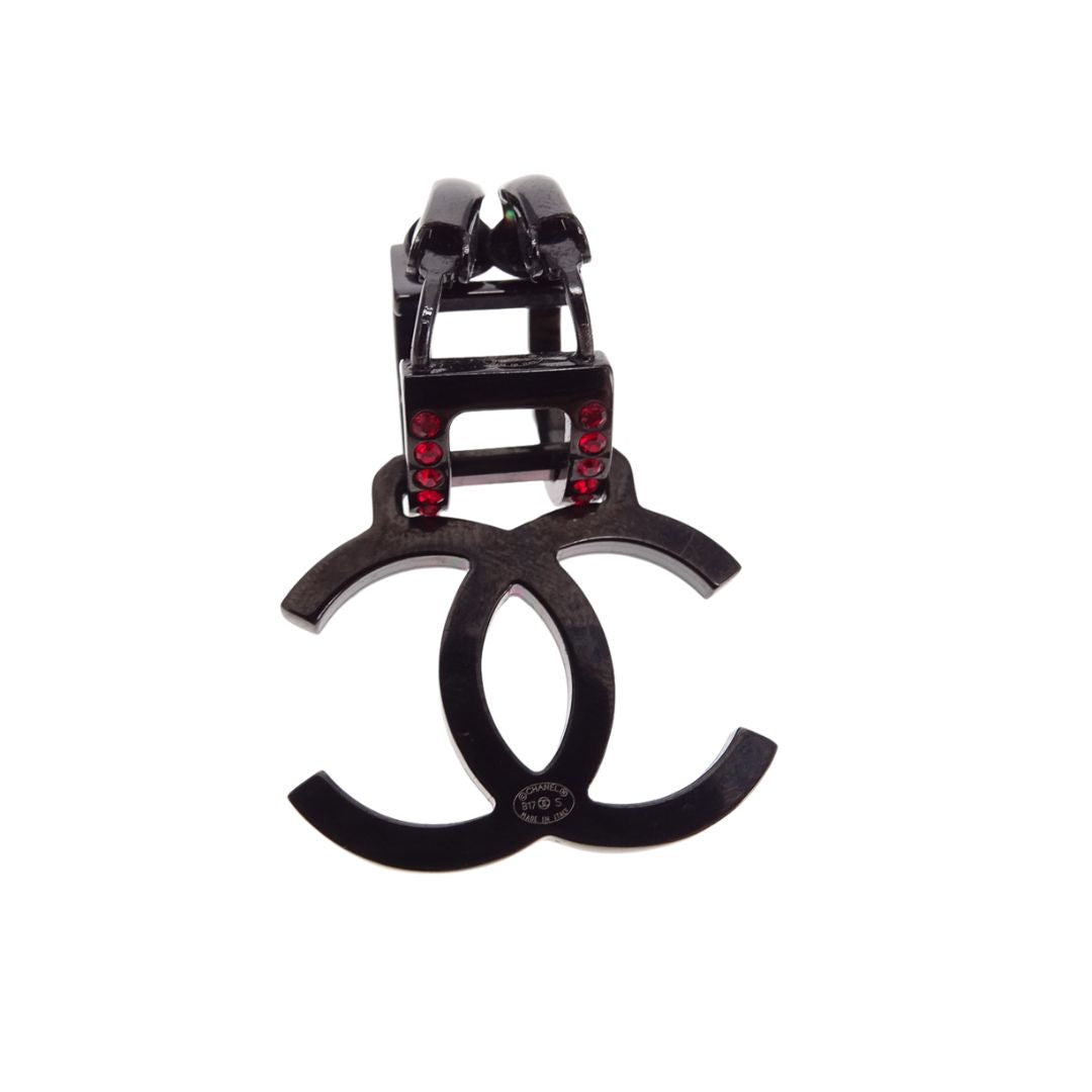 Chanel Red CC Cuff Clip On Single Earring 2017