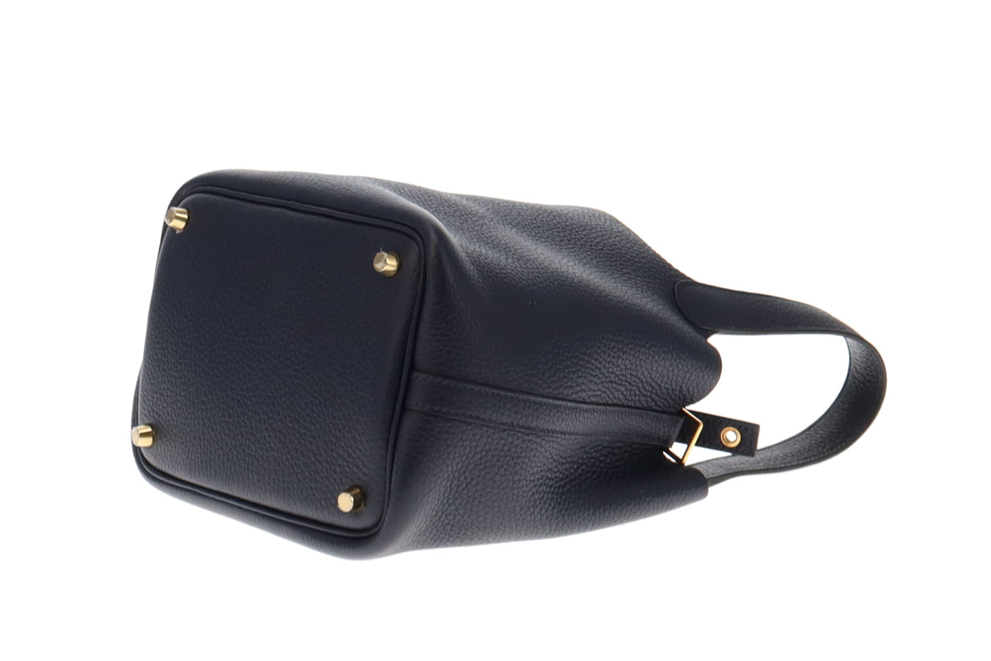 Hermes Bleu Nuit Clemence and Gold Hardware Picotin 18  - 2022