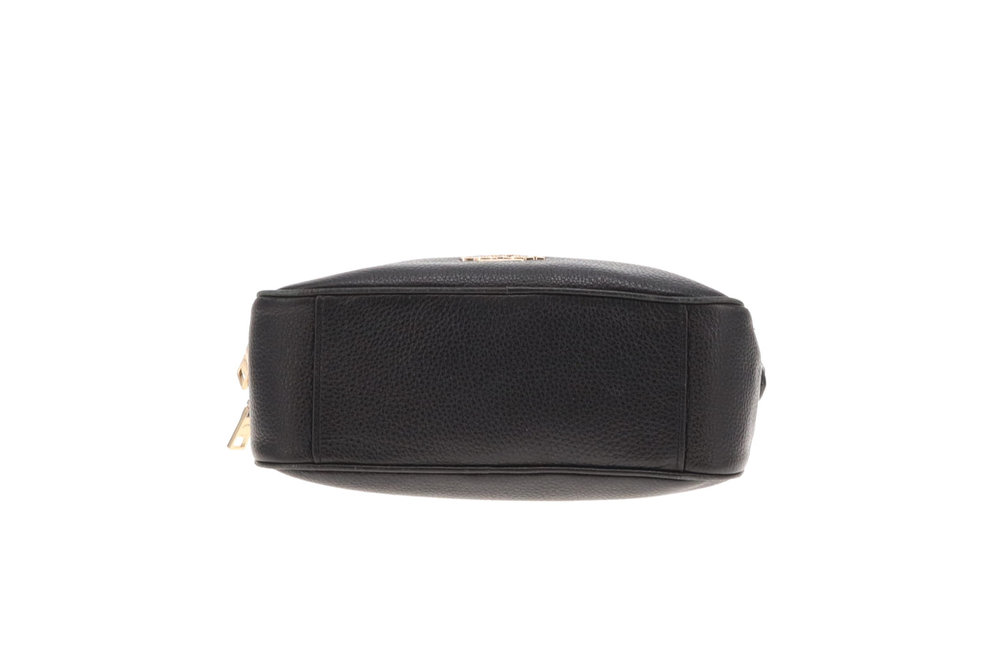 Coach Double Zip Camera Bag Black Leather with Canvas Strap