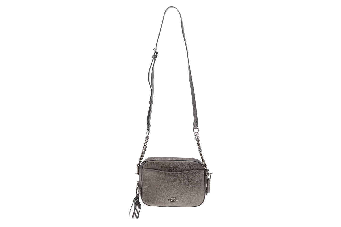 Coach Camera Bag Metallic Leather