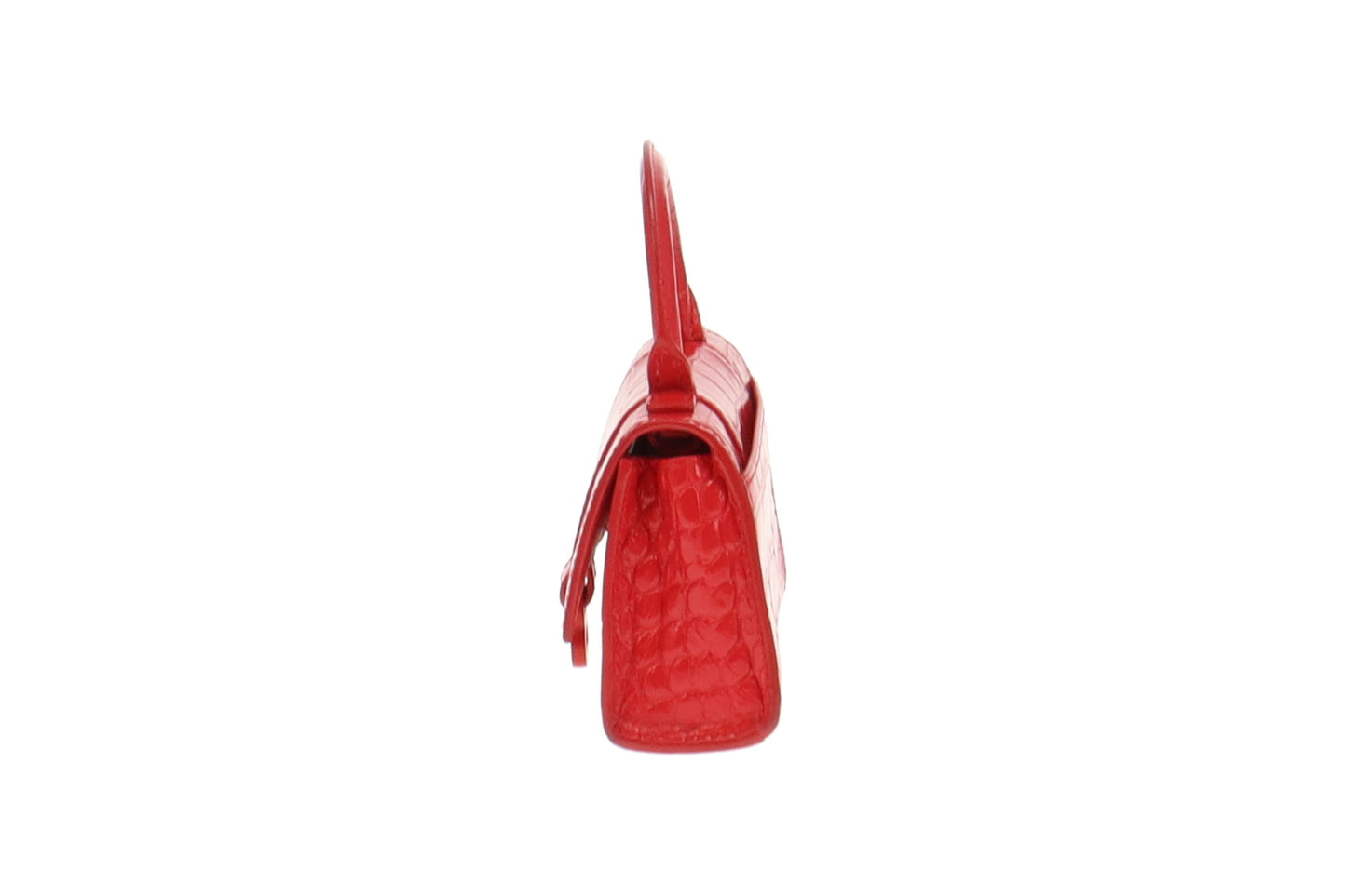 Balenciaga Red Croc Embossed Mini Hourglass