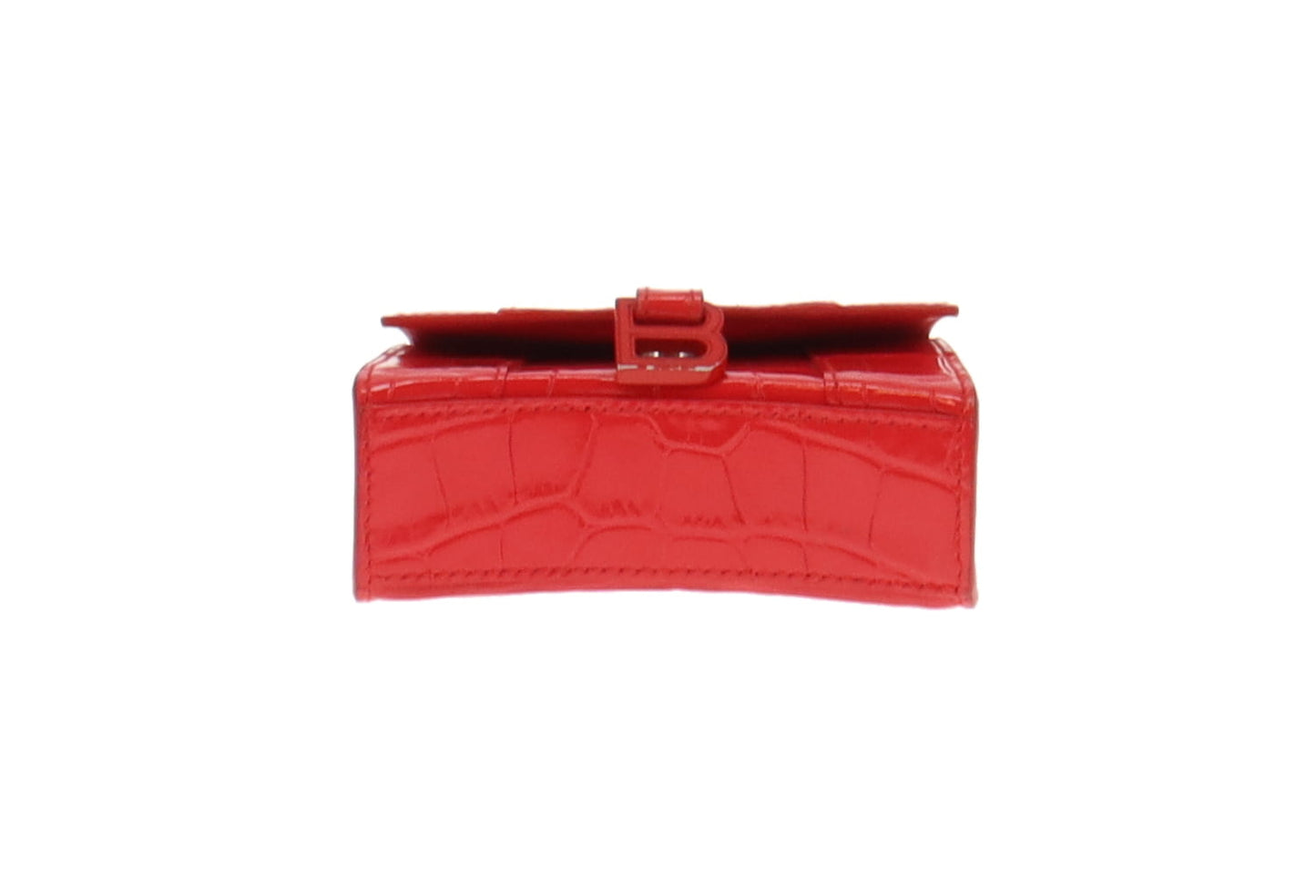 Balenciaga Red Croc Embossed Mini Hourglass