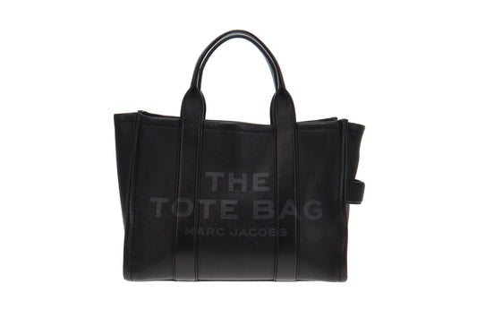 Marc Jacobs Black Leather The Medium Tote Bag