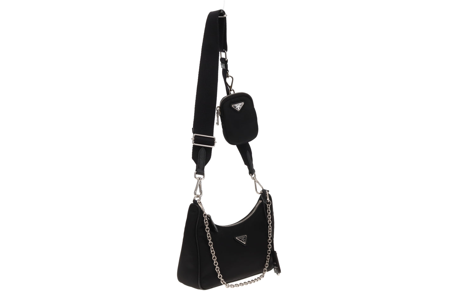 Prada Black Nylon Re-Edition 2005 Crossbody Bag