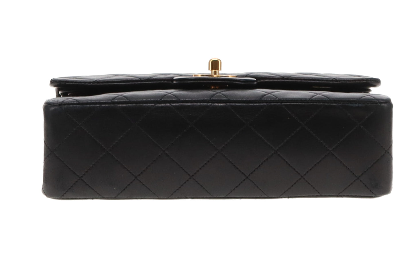 Chanel Black Lambskin Small Classic Double Flap Bag GH 1989/91