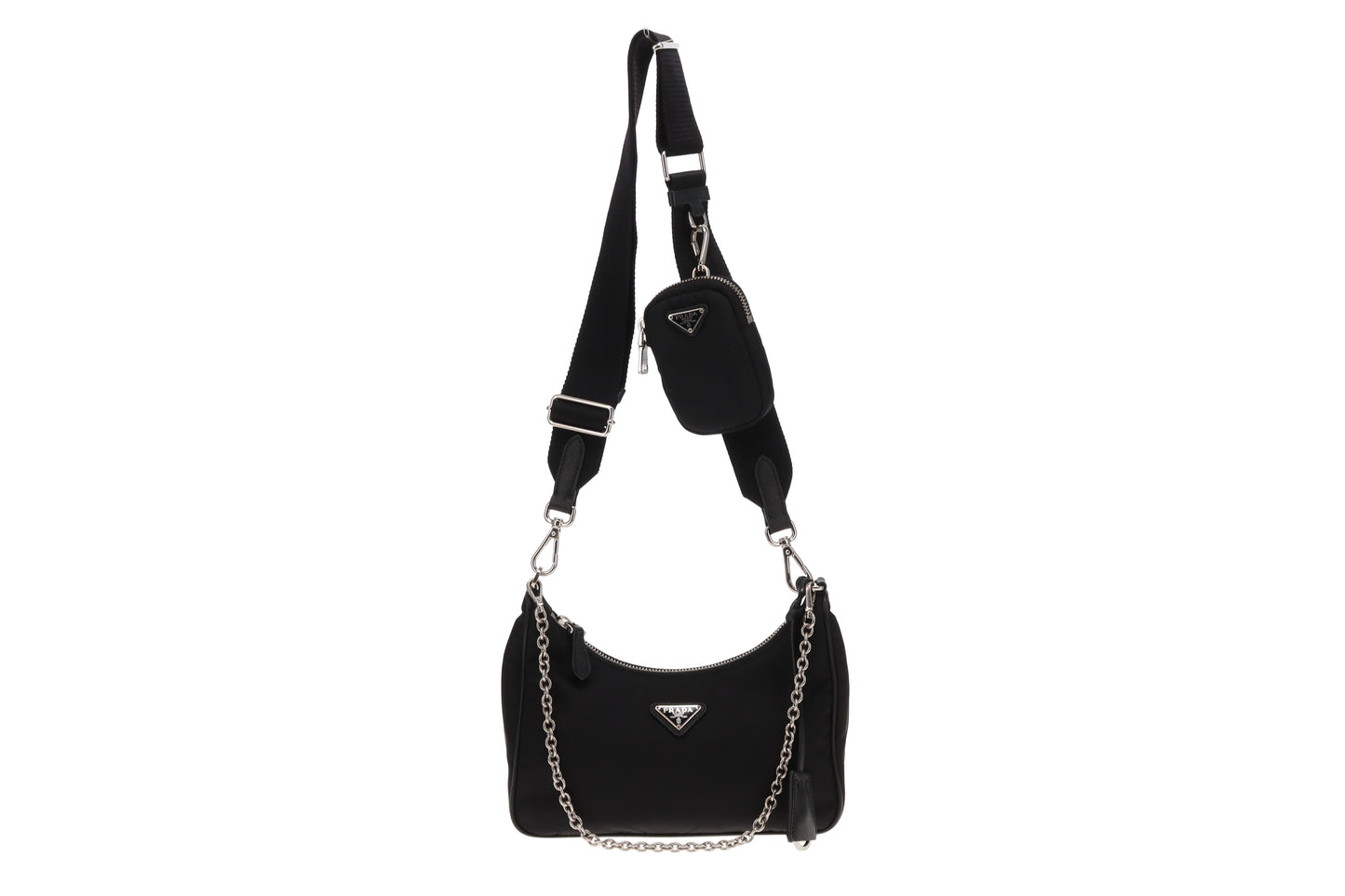 Prada Black Nylon Re-Edition 2005 Crossbody Bag