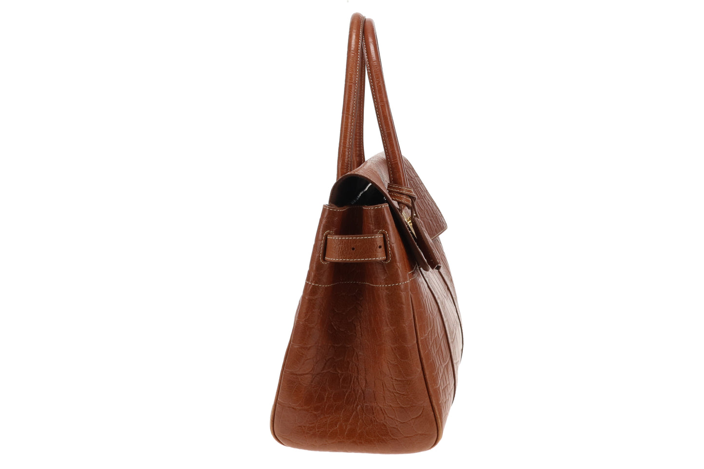 Mulberry Oak Croc Embossed Leather Heritage Bayswater