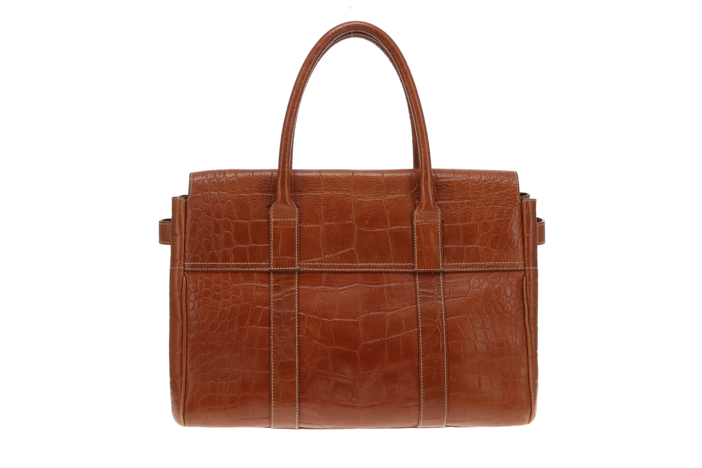 Mulberry Oak Croc Embossed Leather Heritage Bayswater