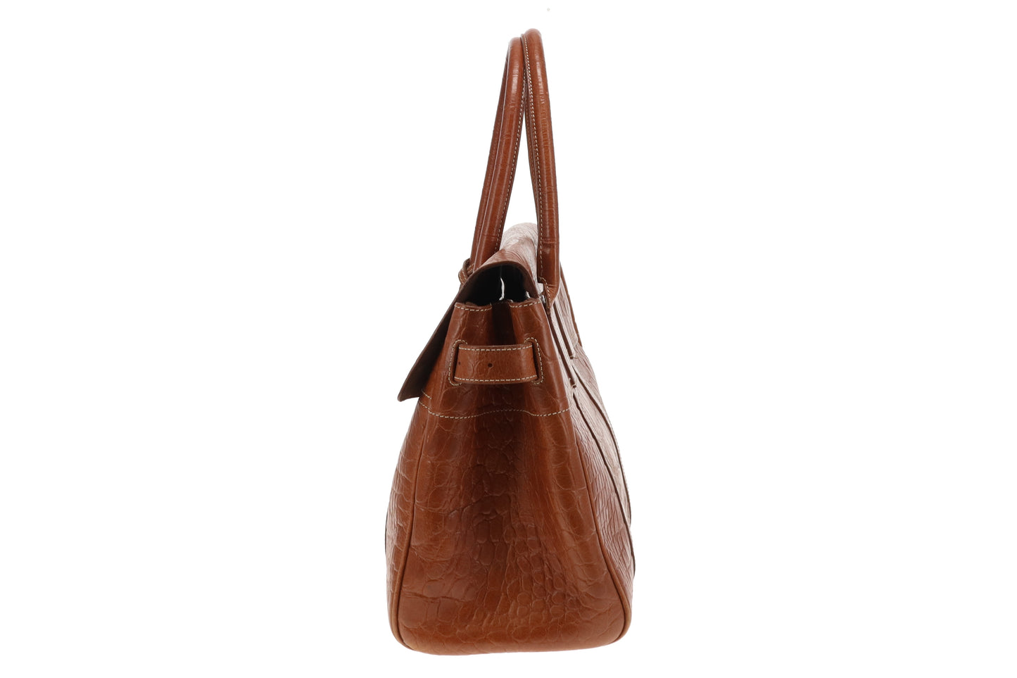 Mulberry Oak Croc Embossed Leather Heritage Bayswater
