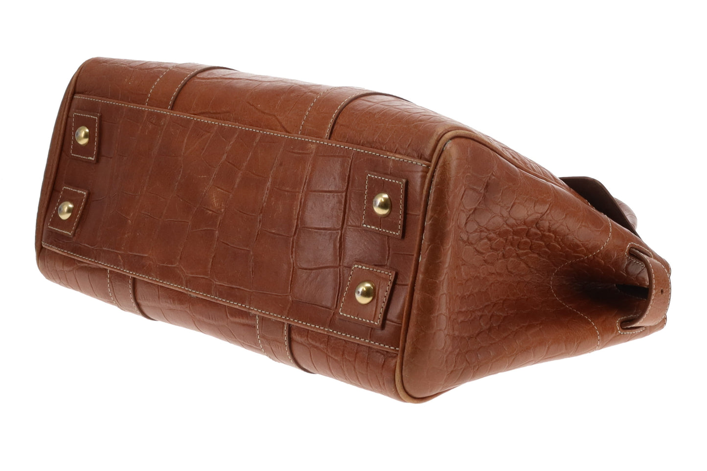 Mulberry Oak Croc Embossed Leather Heritage Bayswater