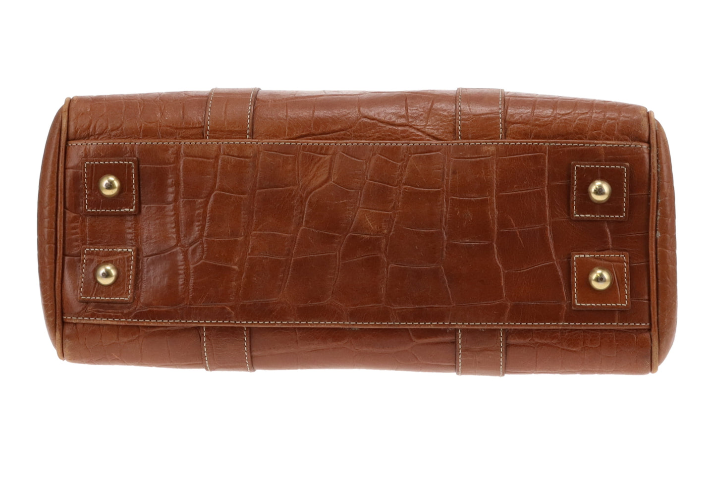 Mulberry Oak Croc Embossed Leather Heritage Bayswater
