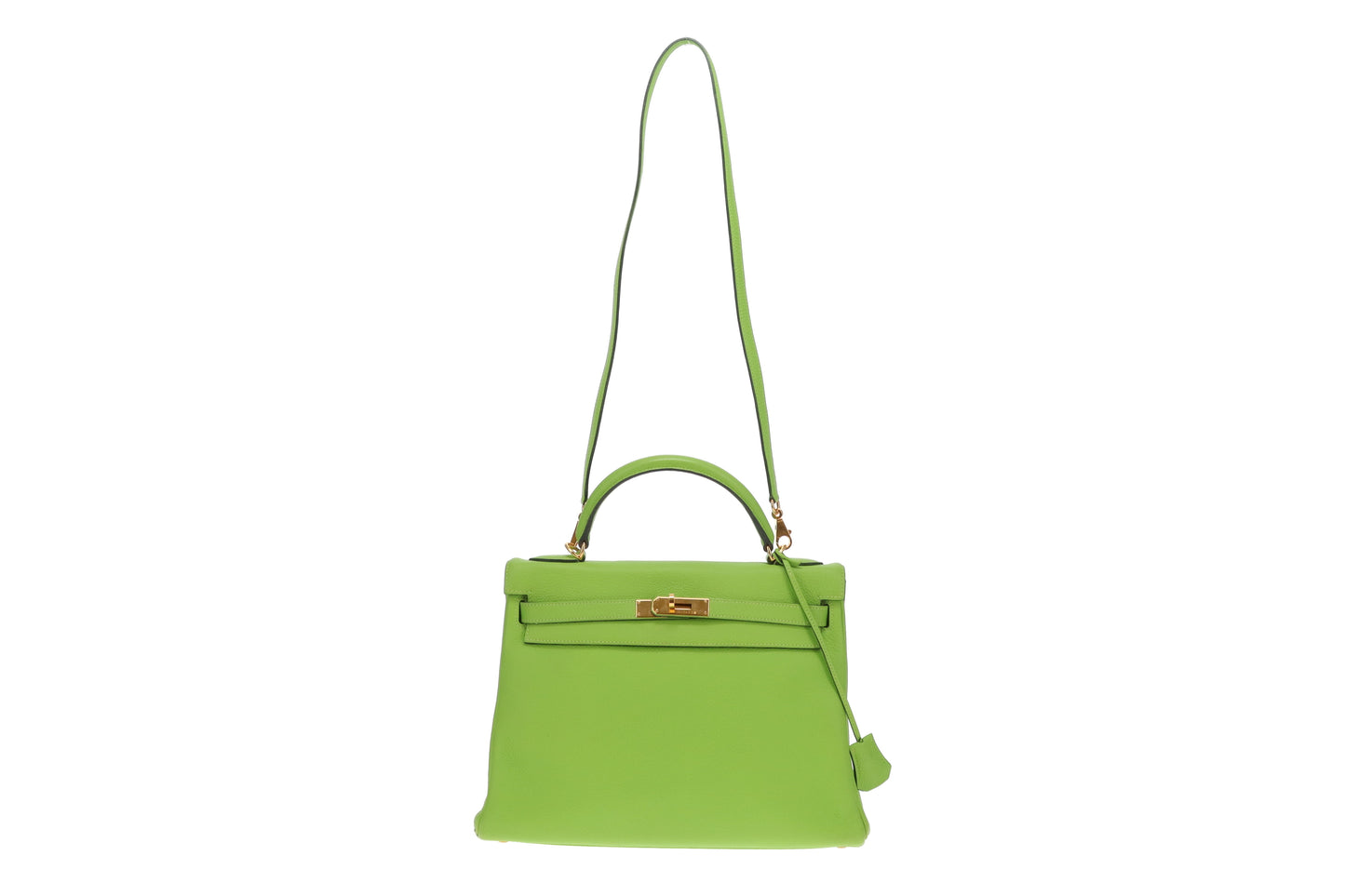 Hermes Kelly 32 Apple Green Togo 2002 Gold Hardware