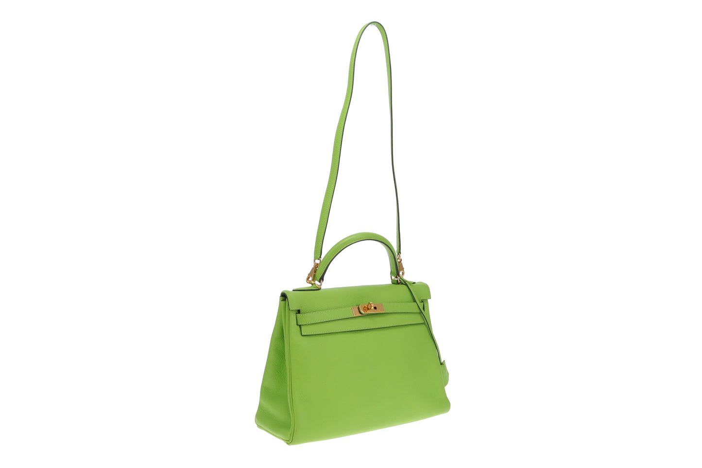 Hermes Kelly 32 Apple Green Togo 2002 Gold Hardware