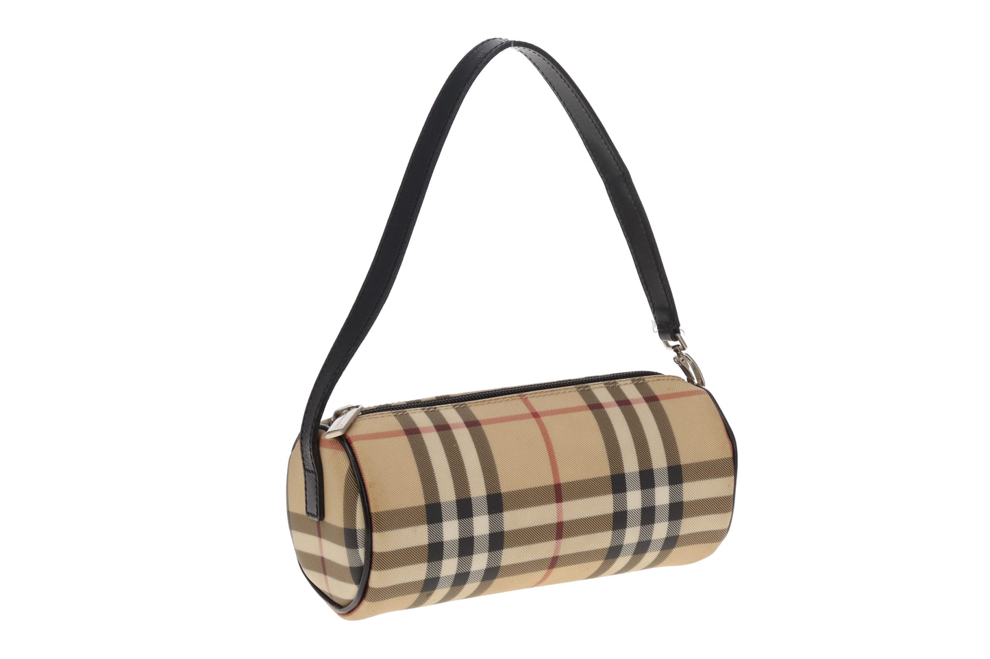 Burberry Barrel Pochette Check Coated Canvas