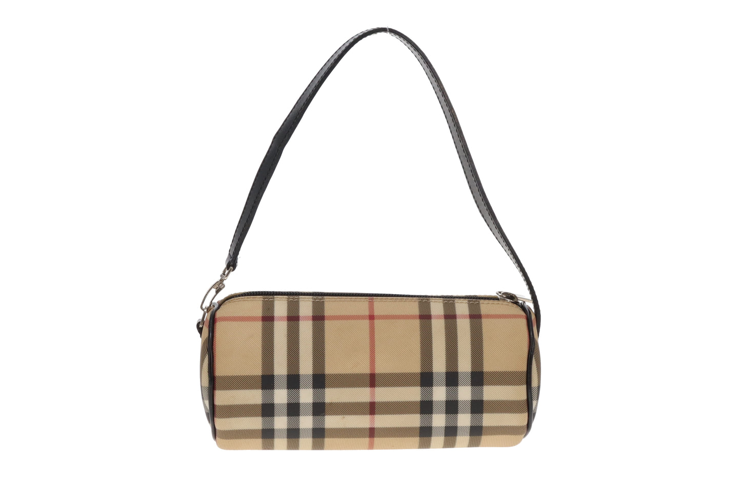 Burberry Barrel Pochette Check Coated Canvas