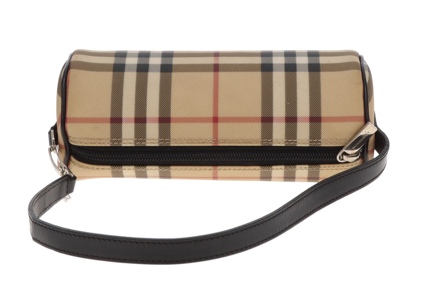 Burberry Barrel Pochette Check Coated Canvas
