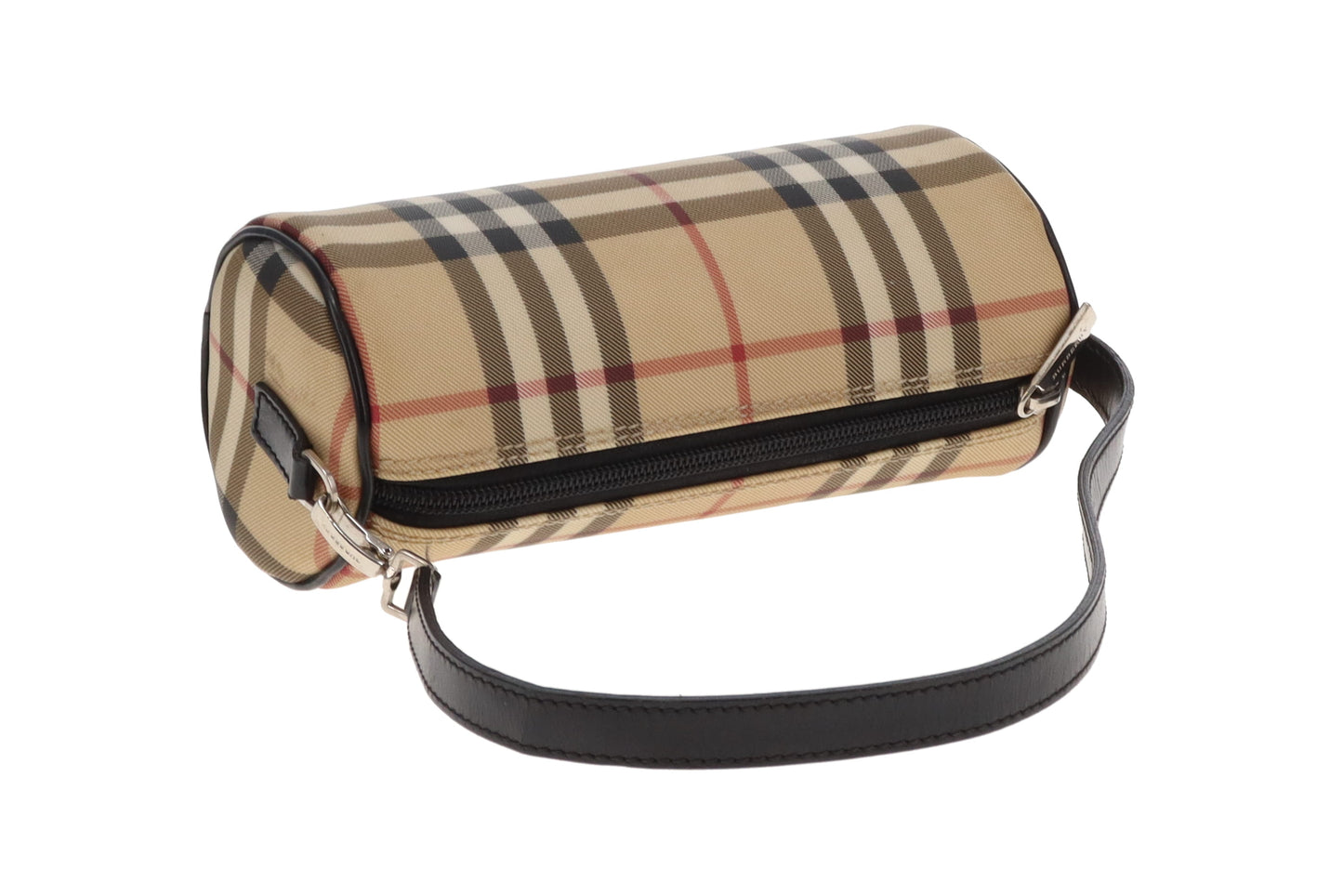 Burberry Barrel Pochette Check Coated Canvas