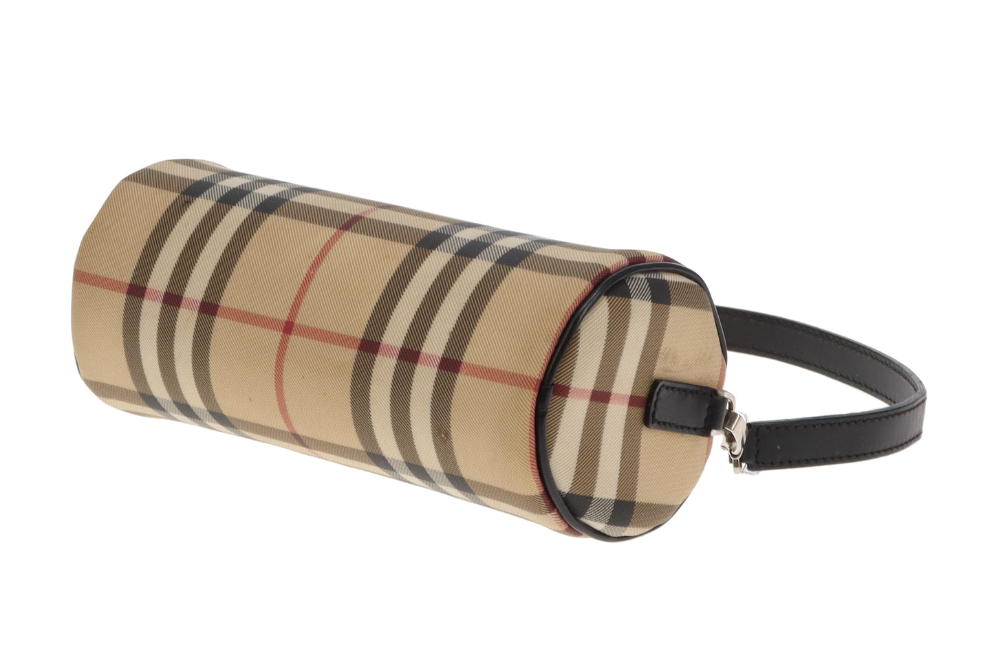 Burberry Barrel Pochette Check Coated Canvas